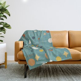 Mid Century Modern Abstract Seamless Pattern 10 Throw Blanket