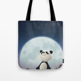 Moonbathing | Illustration of a panda bear enjoying life to the fullest Tote Bag