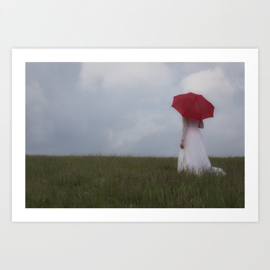 Red and White I Art Print