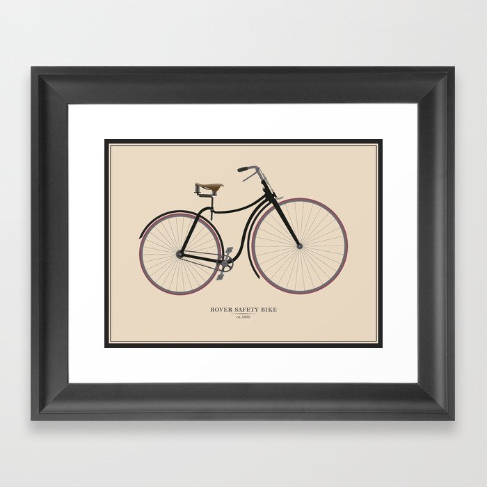 Vintage Rover Safety Bike Framed Art Print