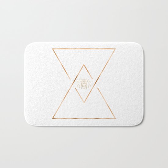 Mandala Gold Geometric Eye Bath Mat