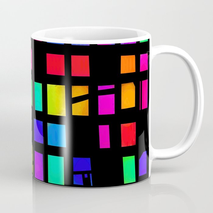 Rainbow Pixel in dark Coffee Mug