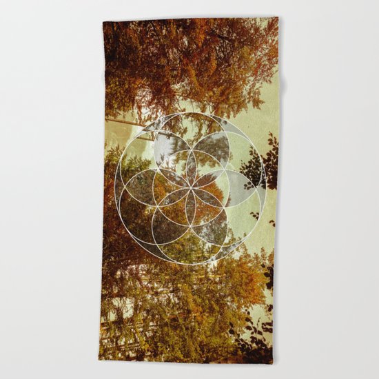 Autumn Meditation Beach Towel
