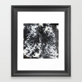 Black and white cowhide Framed Art Print