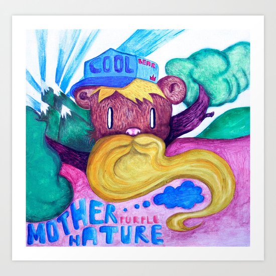 Mother purple nature Art Print