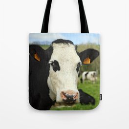 Cow facing camera Tote Bag