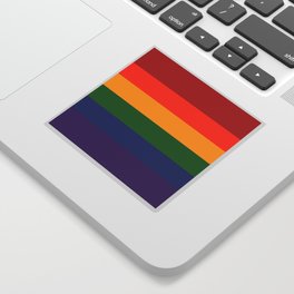 Seamless Repeating LGBTQ Pride Rainbow Flag Background Sticker