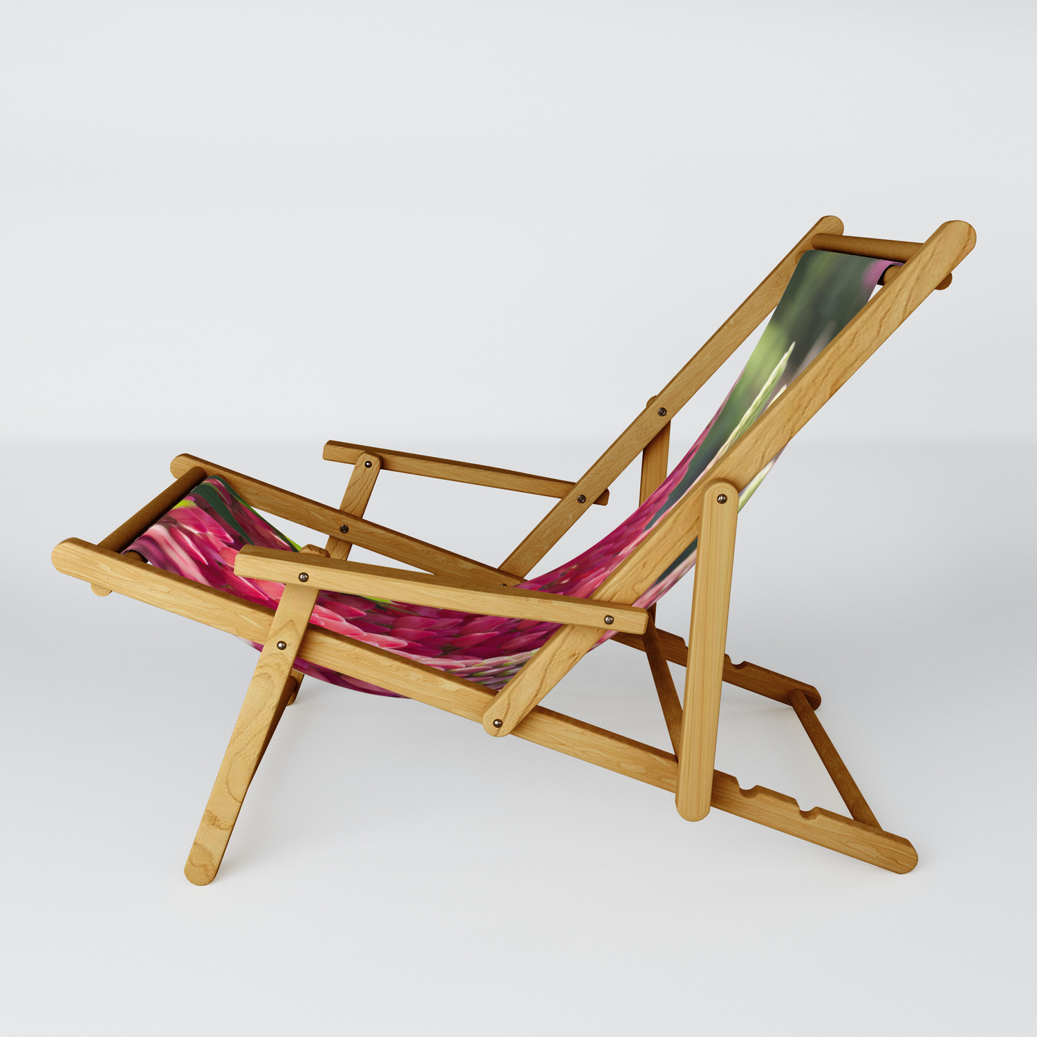 Pink Flower Towers Small Flowered Lupin Sling Chair By Scubaprincess Society6