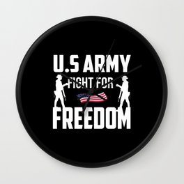 US Army Fight for freedom Wall Clock