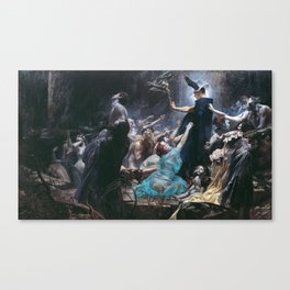Souls on the Banks of the Acheron painting 1898 Canvas Print