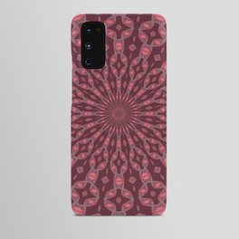 Radial Pattern In Red and Pink Android Case