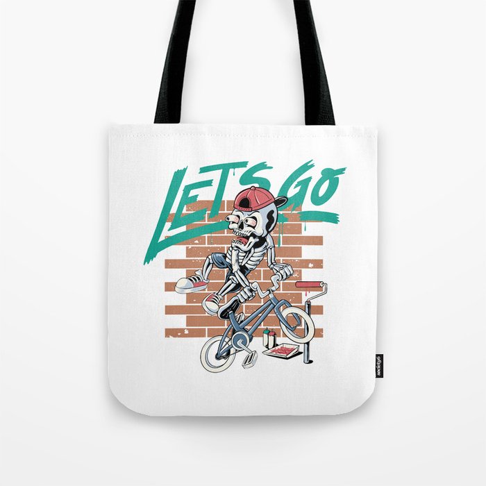Lets Go Cycling Tote Bag