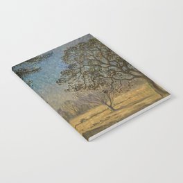 Synphonie blue; Symphony blue forest impressionism nature landscape painting by Edouard Chappel  Notebook