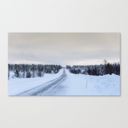 Icy Road in Finland Canvas Print