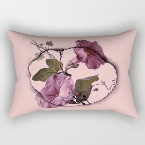 convolvulus and tile Rectangular Pillow