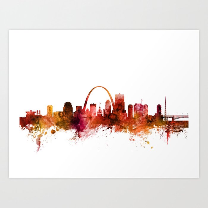 St Louis Missouri Skyline Art Print by artpause | Society6