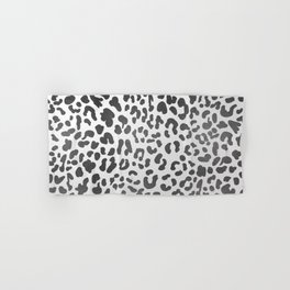 Grey Leopard Print Hand & Bath Towel