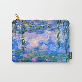 Water Lilies Claude Monet Restored Carry-All Pouch | Vines, Restored, Vintage, Art, Pond, Oil, Watercolor, Fine, Painting, Water 