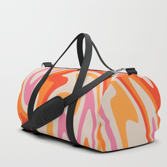 70s Retro Swirl Color Abstract Duffle Bag