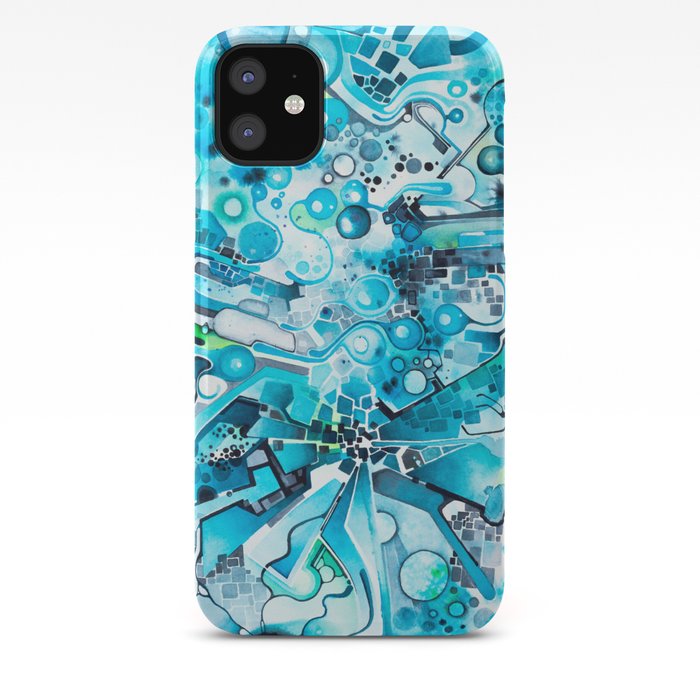 Water Crystals Abstract Geometric Watercolor Painting Iphone