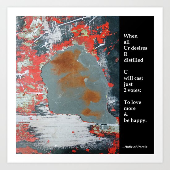 LOVE More & BE Happy! Art Print