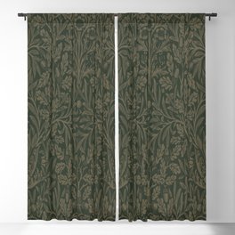 Acorns and Oak Leaves by William Morris Antique Vintage Victorian Jugendstil Art Nouveau Retro Pattern Blackout Curtain