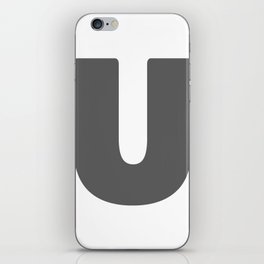 U (Grey & White Letter) iPhone Skin