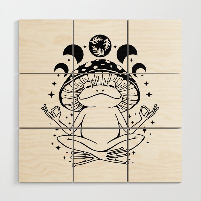 celestial frog Wood Wall Art