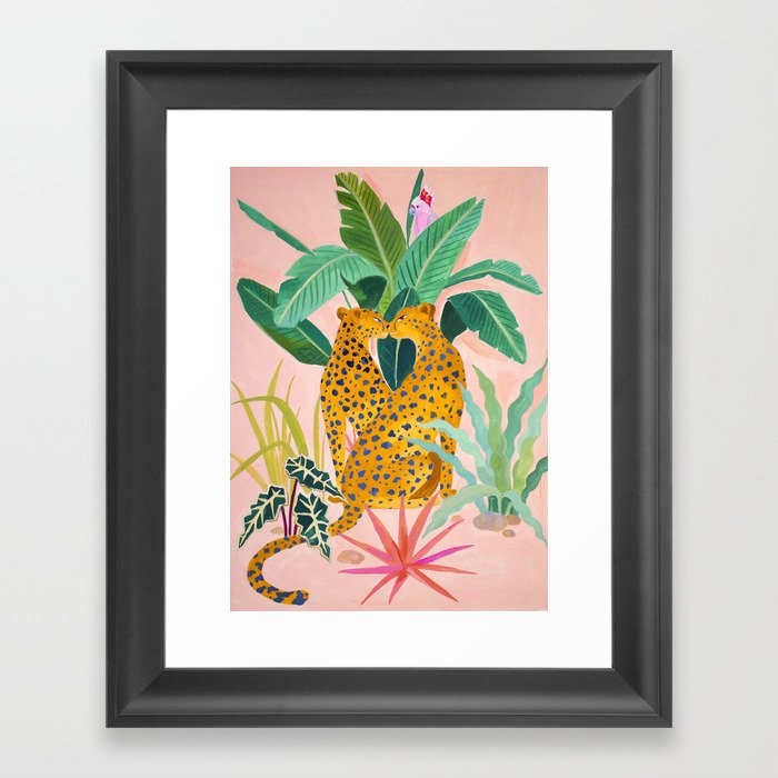 Cheetah Crush Framed Art Print