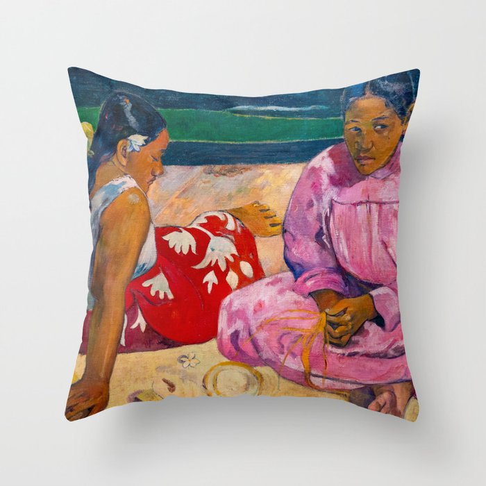 Paul Gauguin - Tahitian Women on the Beach Throw Pillow