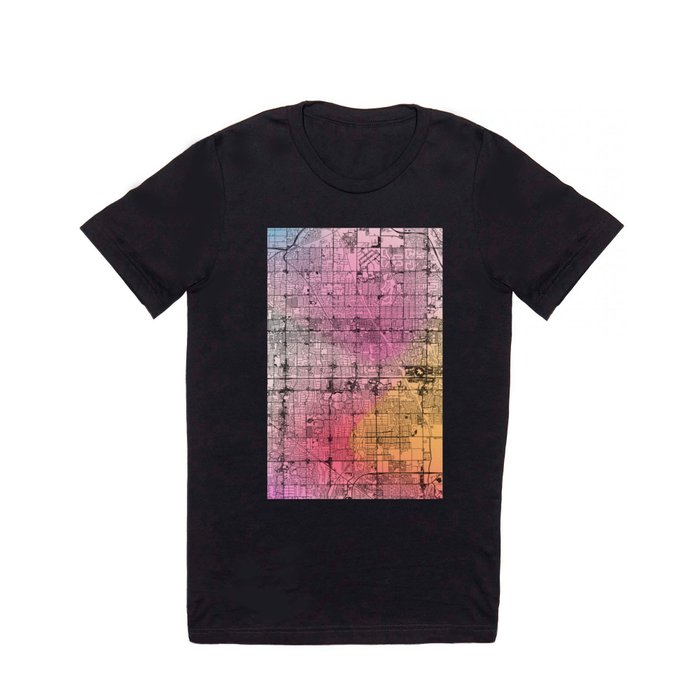 Colorful Mesa, USA City Map T Shirt