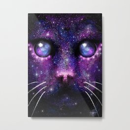 Space Cat Metal Print