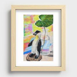 Psychedelic Peguin Recessed Framed Print