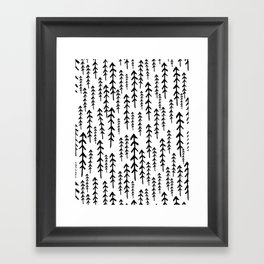 Abstract Winter Forest  Framed Art Print