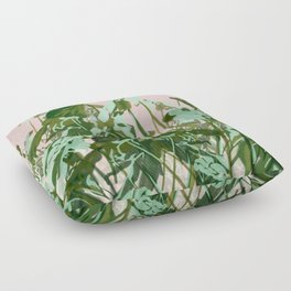 Plant Mami no 1 - monstera in pink Floor Pillow