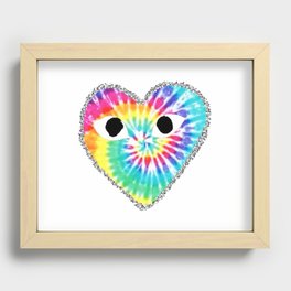 Tie Die CDG Heart  Recessed Framed Print