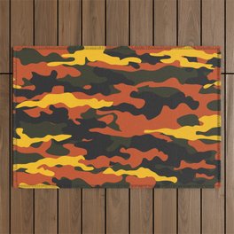 Classic Fire Military Tacticool Camo Outdoor Rug