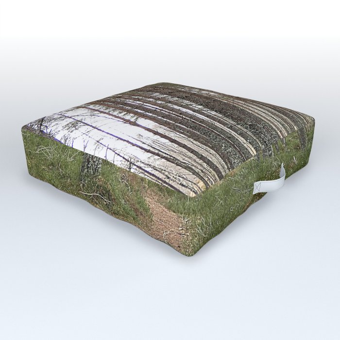 Scottish Highlands Nature Trail in Winter Outdoor Floor Cushion