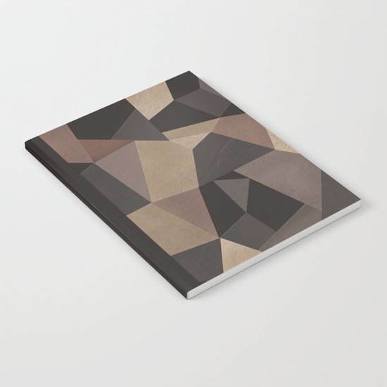 Brown pattern . Leather patches . Notebook