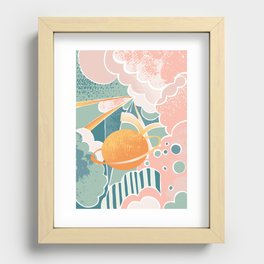 in the clouds Recessed Framed Print
