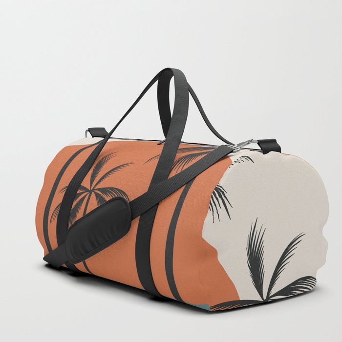 Terracotta Geometric Sunset Beach Duffle Bag
