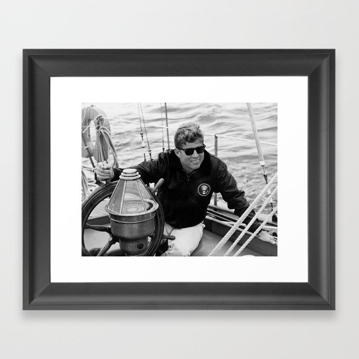 President John Kennedy Sailing Framed Art Print