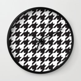 Houndstooth (Black and White) Wall Clock