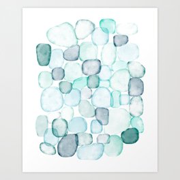 Sea Glass Pieces Art Print