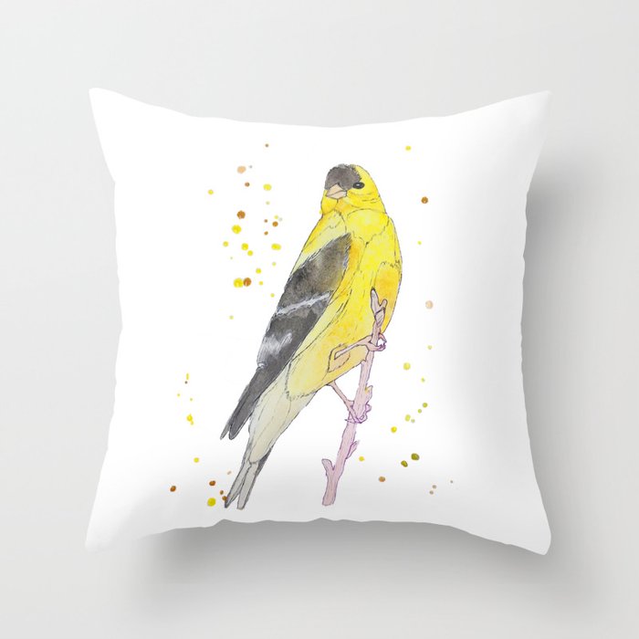 Yellow top bird pillow