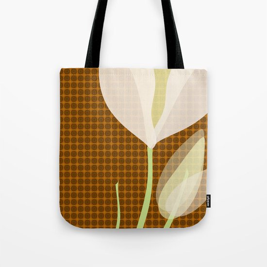 Modern Poppy Flower Tote Bag