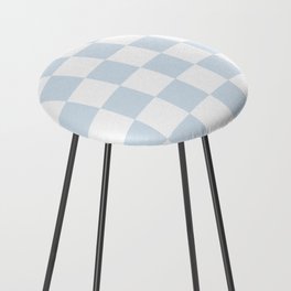 pale blue and white checkered nursery style design for boys Counter Stool