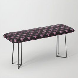 Pink Glitter Bees Pattern Bench