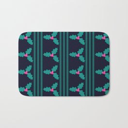 Stripes and Holly Geometric Stripes 2 Bath Mat