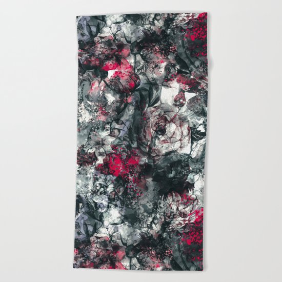 ABSTRACT FLORAL RPE Beach Towel